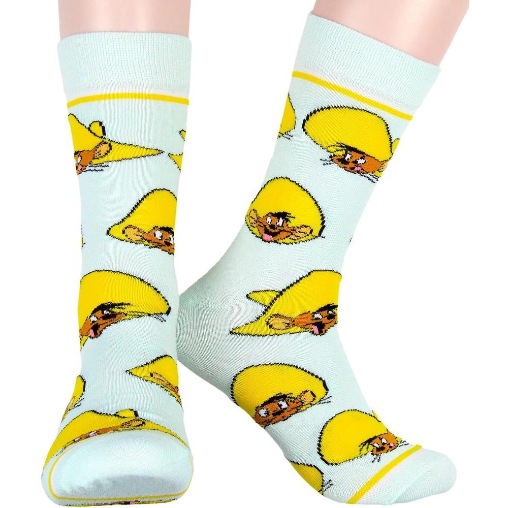 WB Looney Tunes Socks Allover Character Faces 5 Pair Men's Crew Socks Multicoloured Product Image