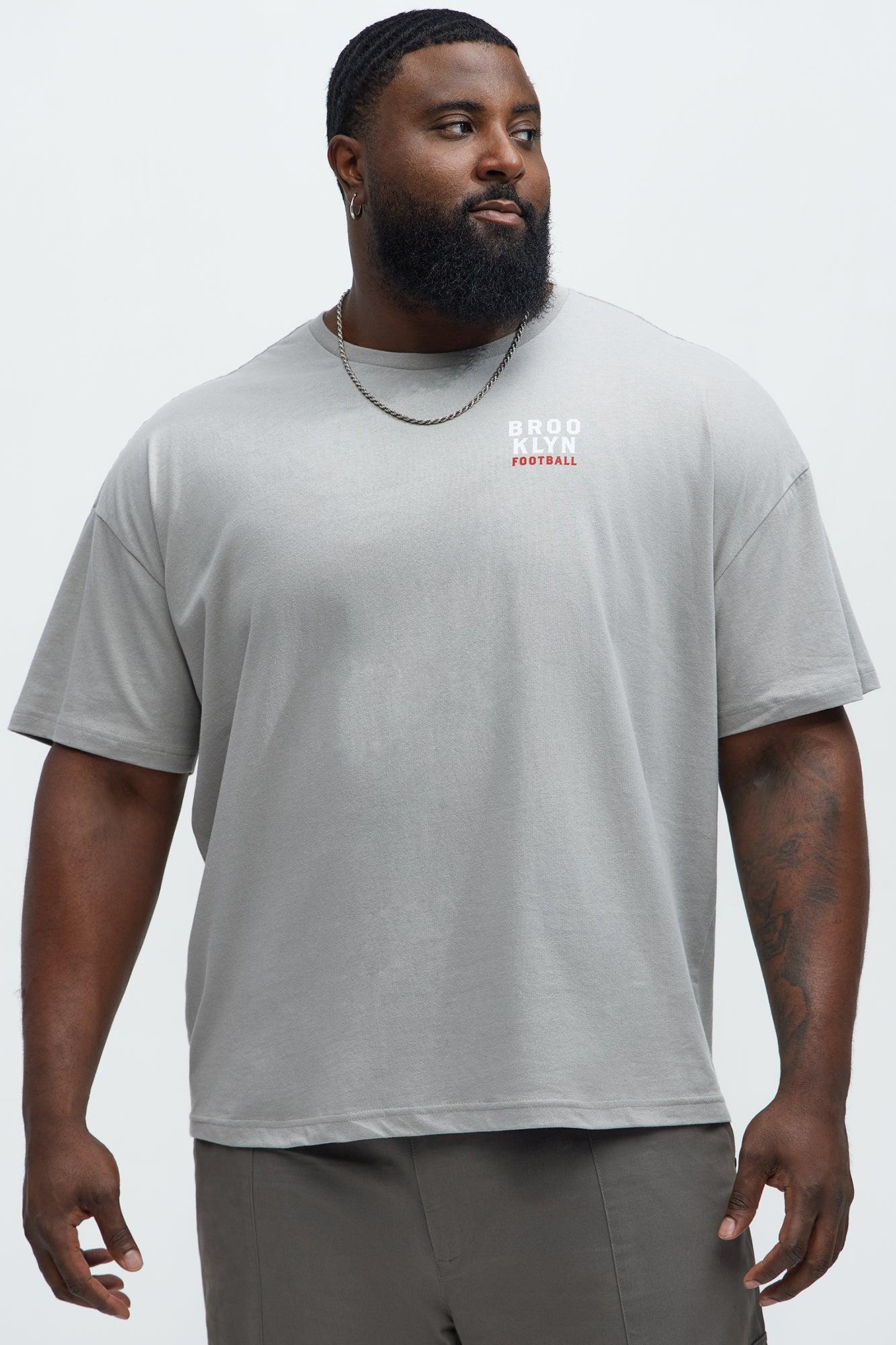 Brooklyn Basketball Oversized Short Sleeve Tee - Grey Product Image