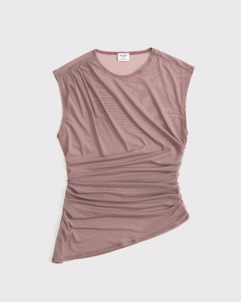 Draped Mesh Top Product Image