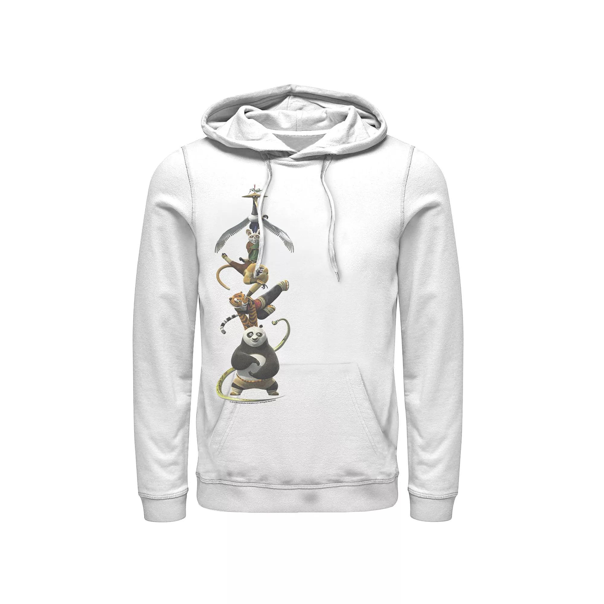 Men's Kung Fu Panda Po And The Furious Five Stack Portrait Hoodie,  Product Image