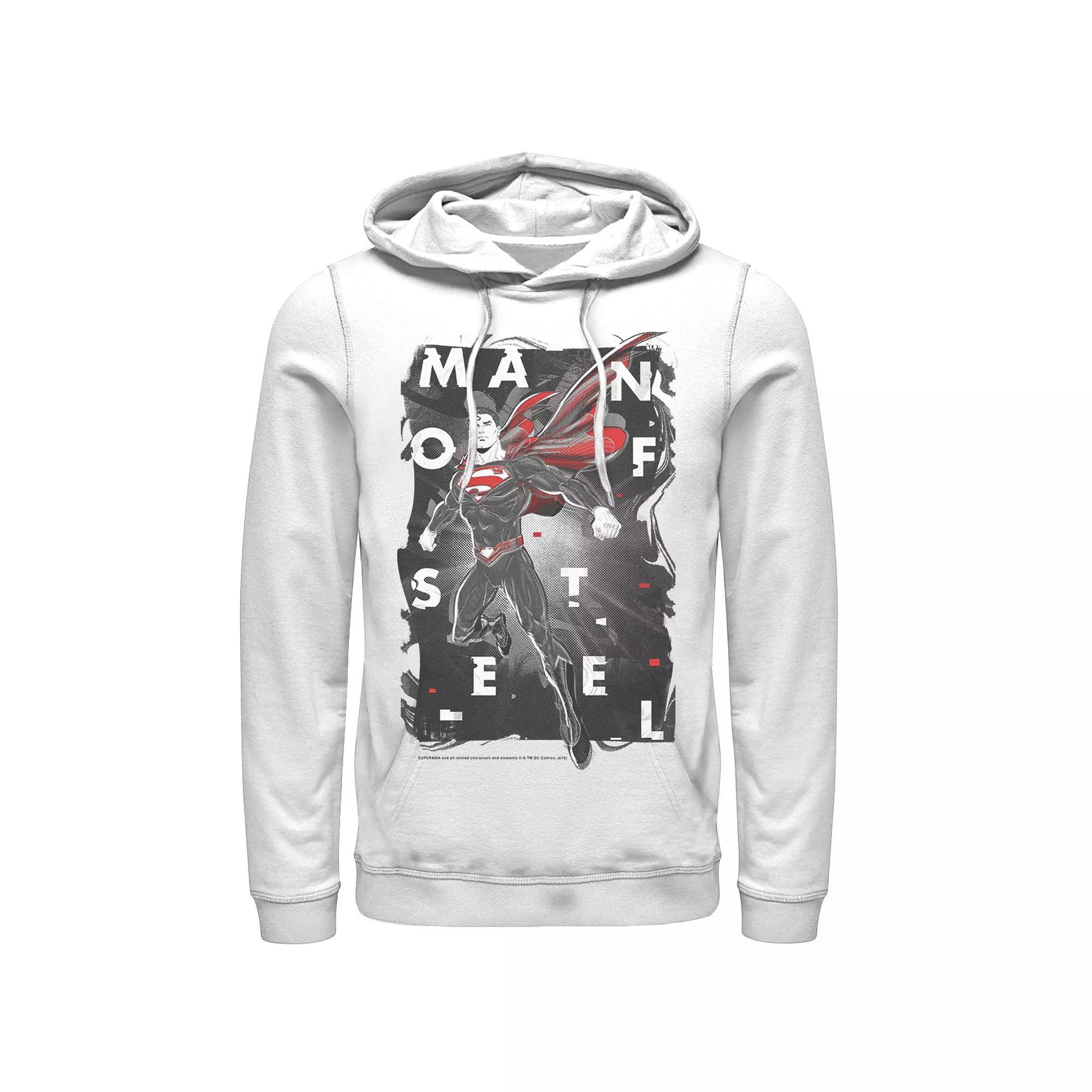 Men's DC Comics Superman Man Of Steel Glitch Poster Hoodie,  Product Image
