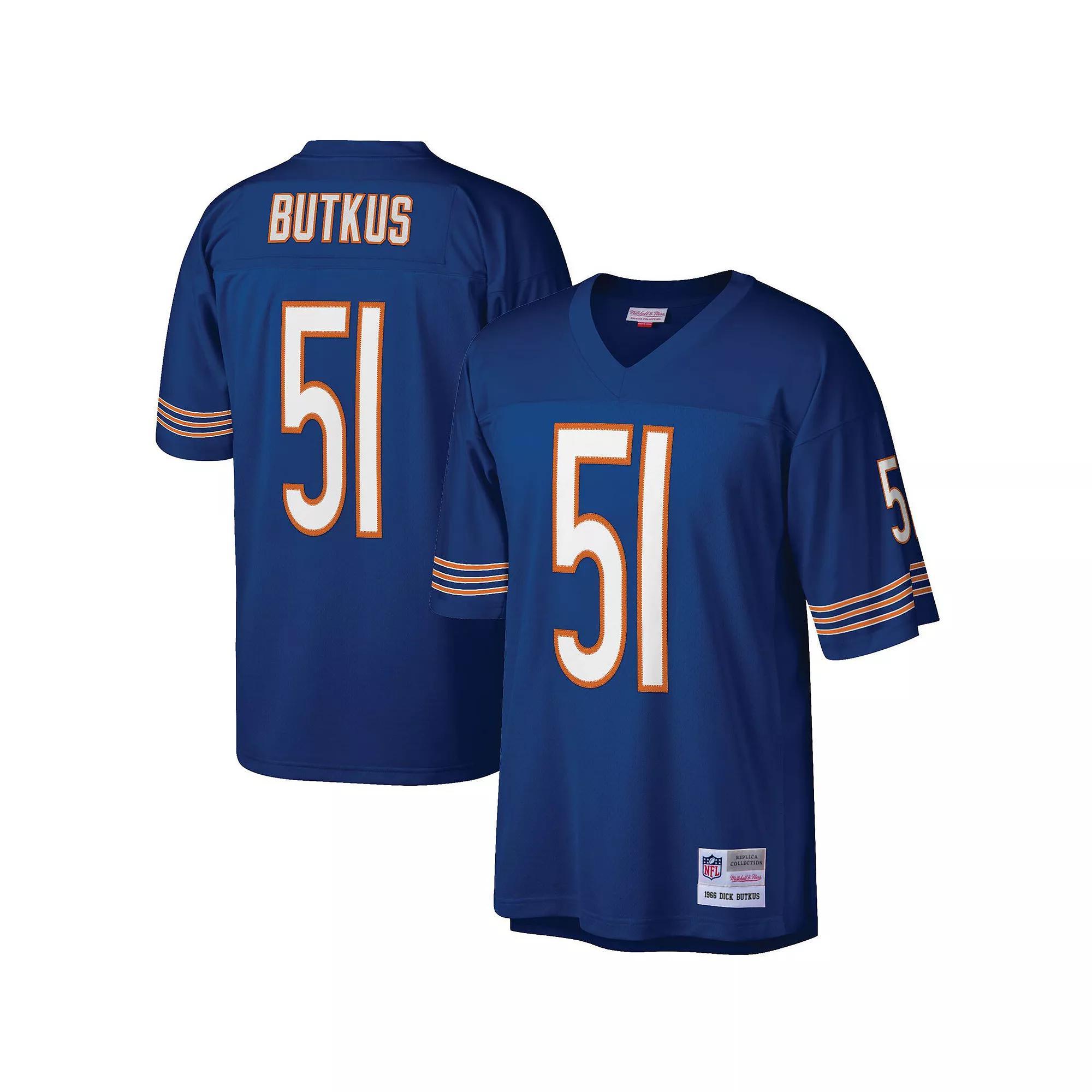 Men's Mitchell & Ness Dick Butkus Navy Chicago Bears Legacy Replica Jersey, Size: 3XL, Blue Product Image