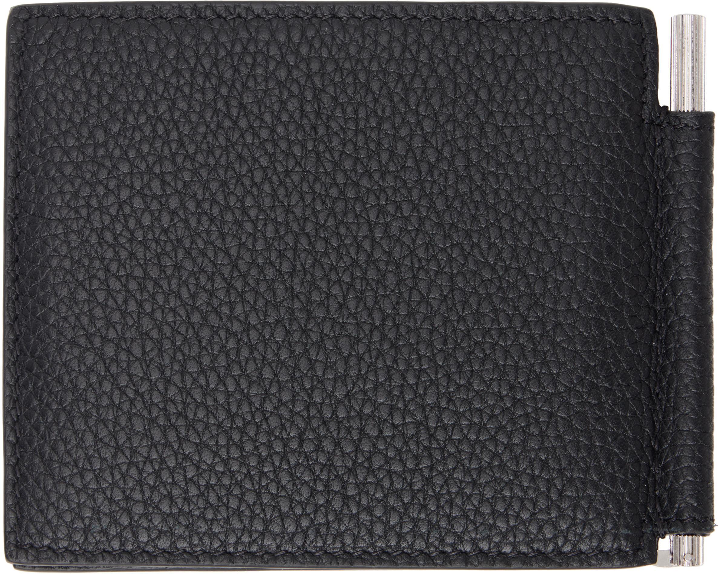 TOM FORD Black Grain Leather Money Clip Wallet Product Image