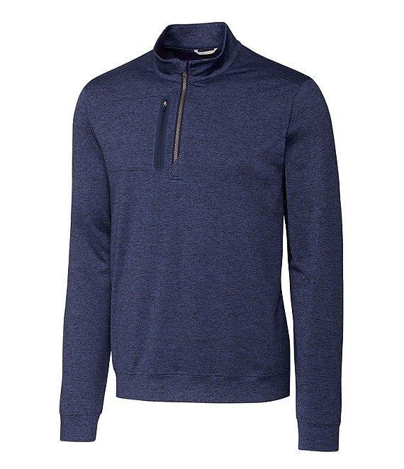 Cutter & Buck Big & Tall Stealth Heathered Performance Stretch Half-Zip Pullover Product Image