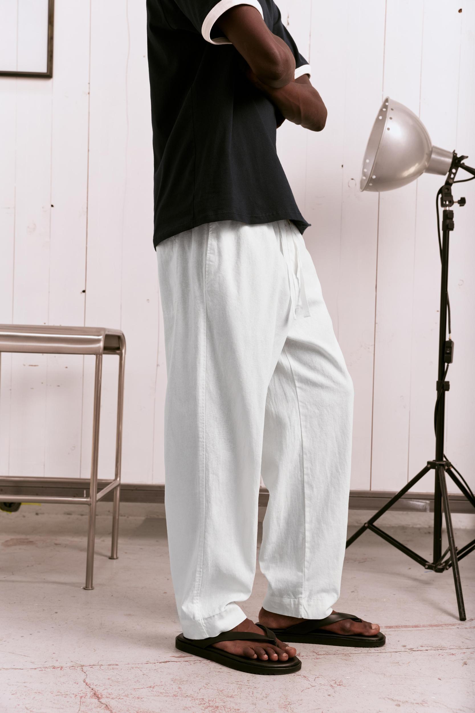 Linen blend sweatpants Product Image