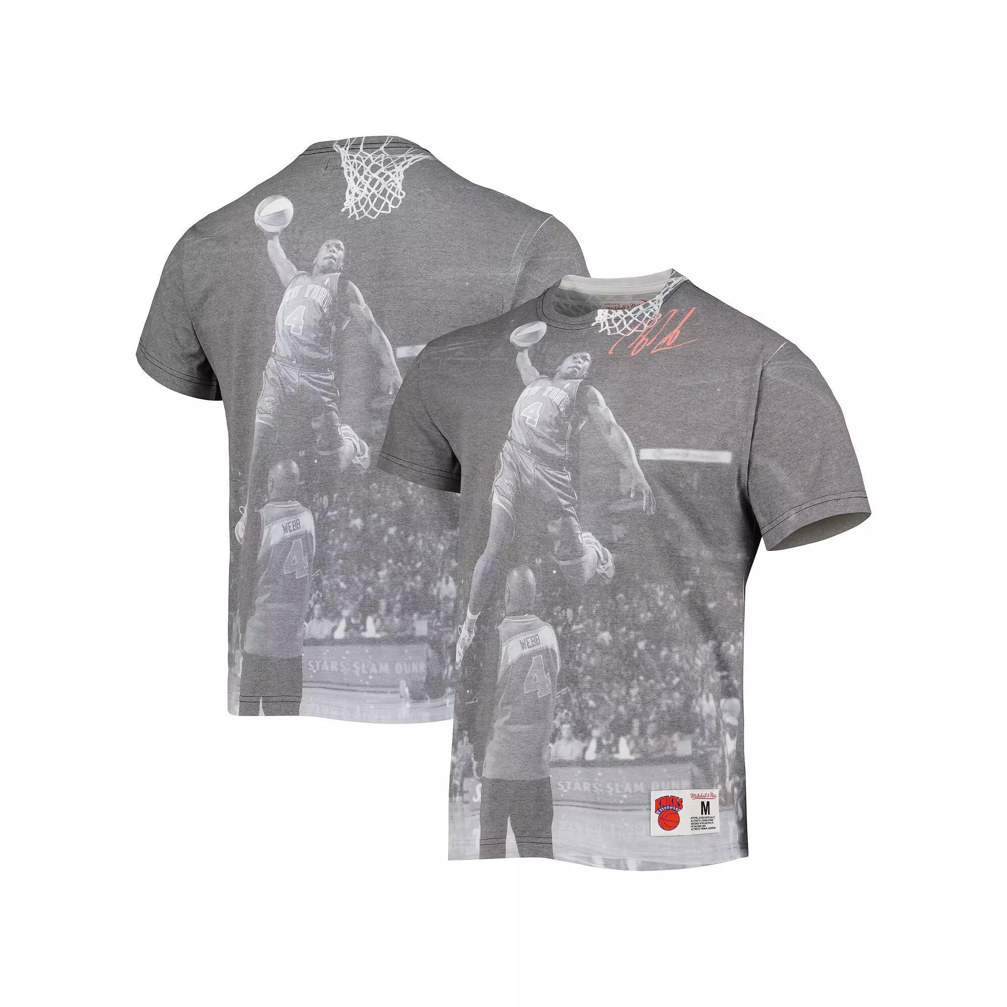 Men's Mitchell & Ness Nate Robinson Heather Gray New York Knicks Above The Rim T-Shirt,  Product Image