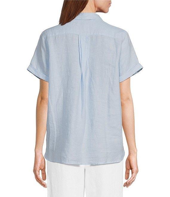 Tommy Bahama Point Collar Short Sleeve Button Front Top Product Image