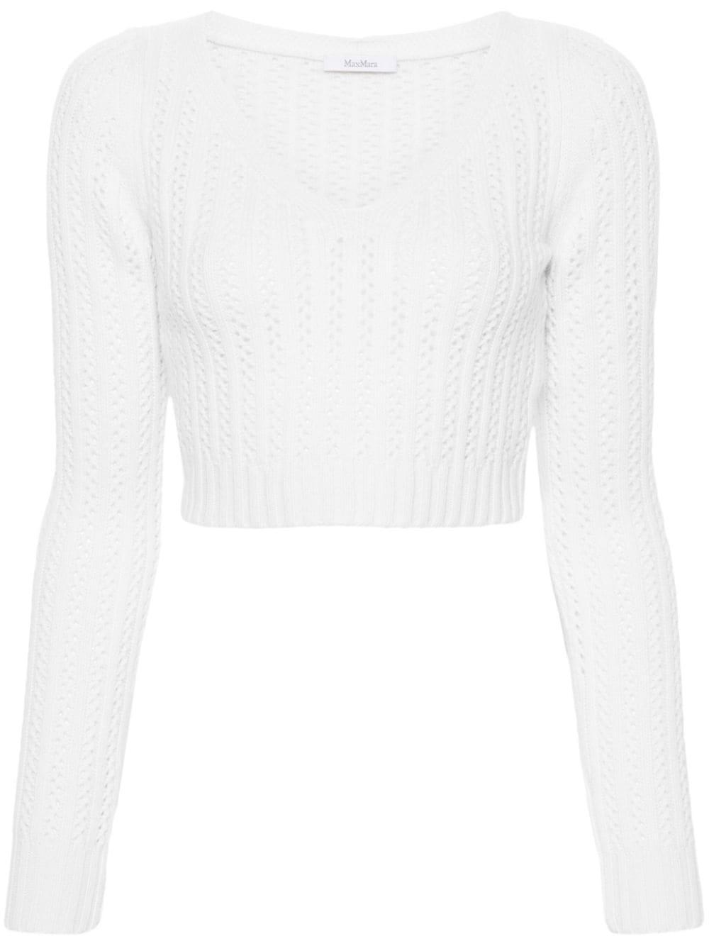 Ifrem Cropped V-neck Jumper In Yellow Product Image