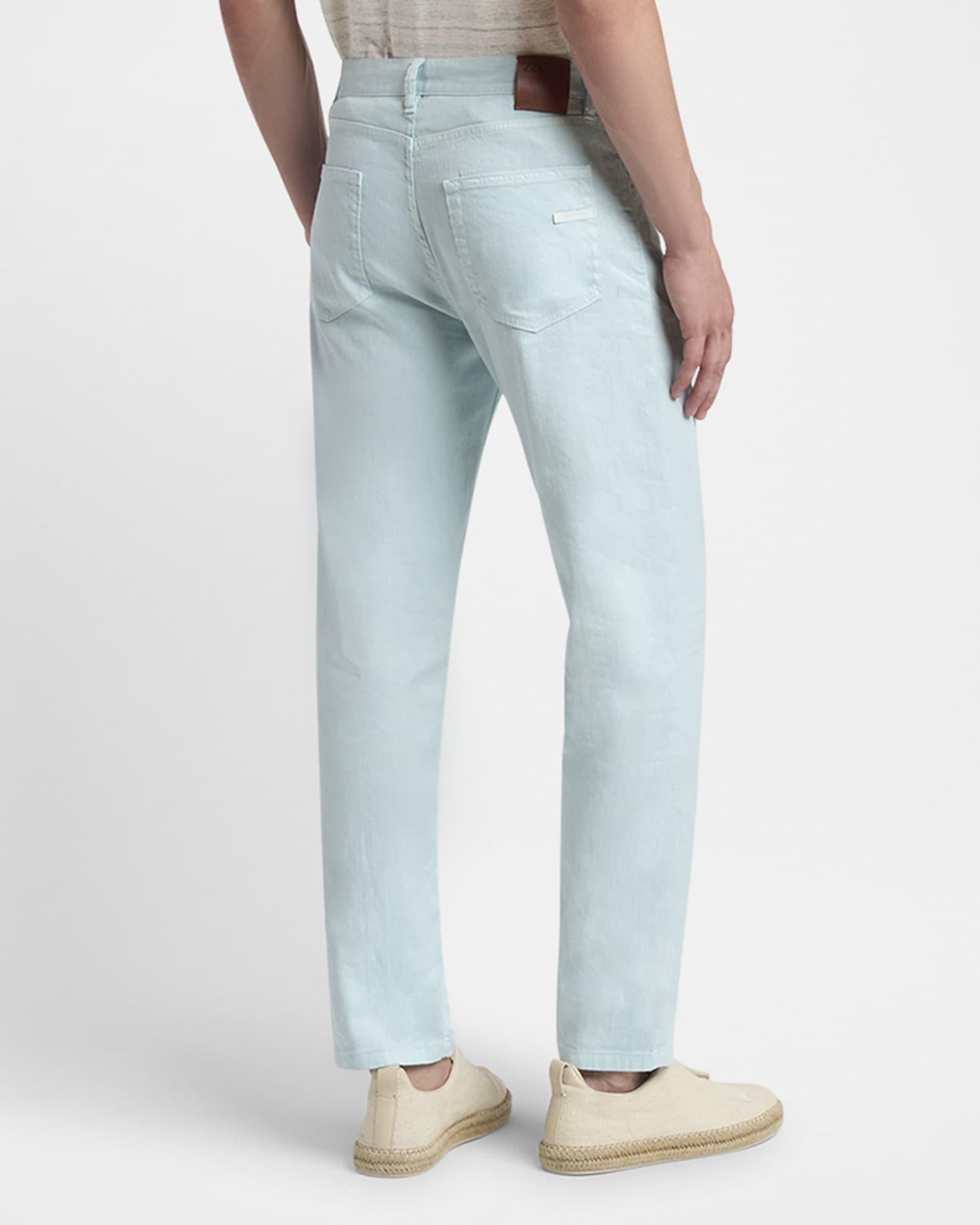 Men's Comfort Linen and Cotton Five-Pocket Pants Product Image