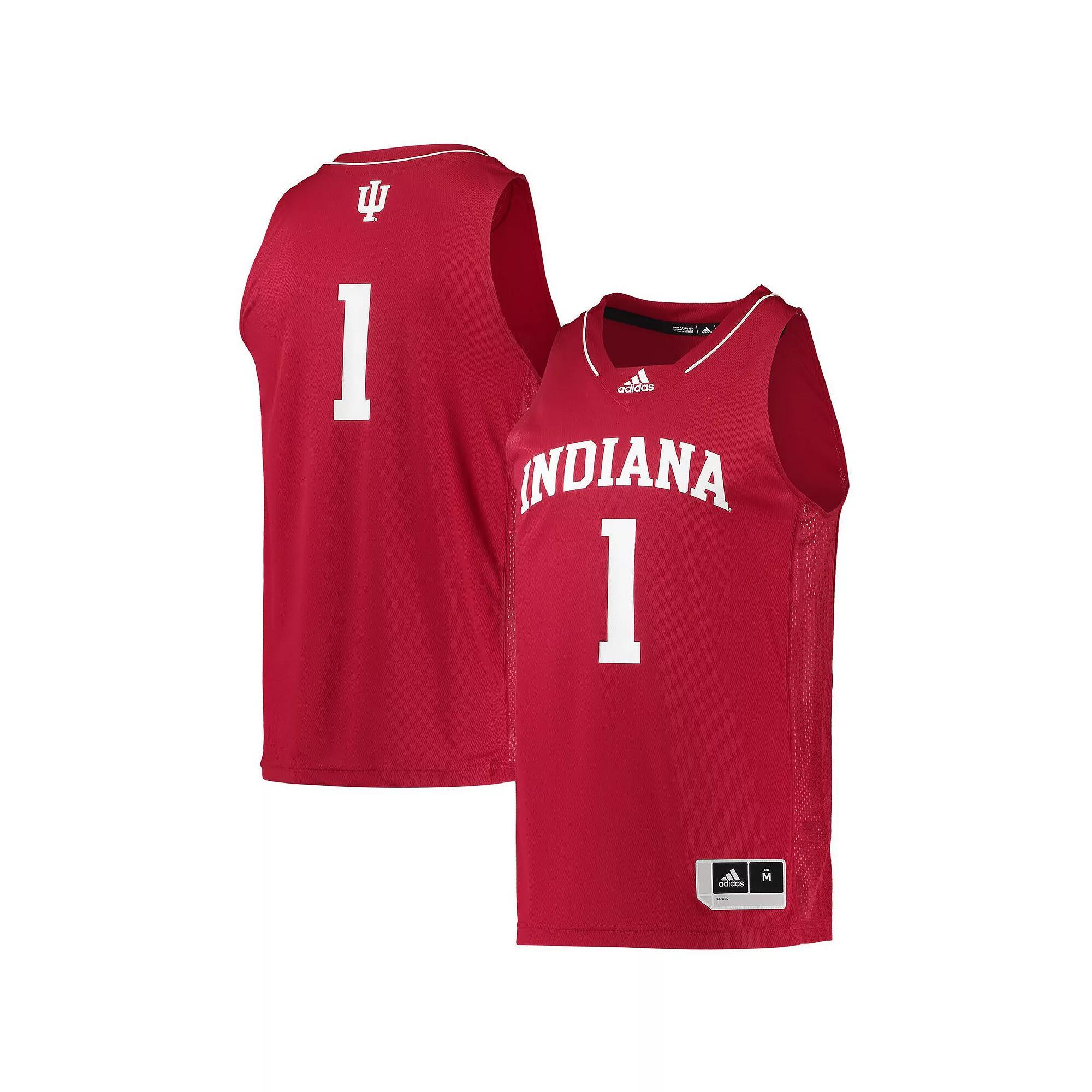 Men's adidas #1 Crimson Indiana Hoosiers Team Swingman Basketball Jersey,  Product Image