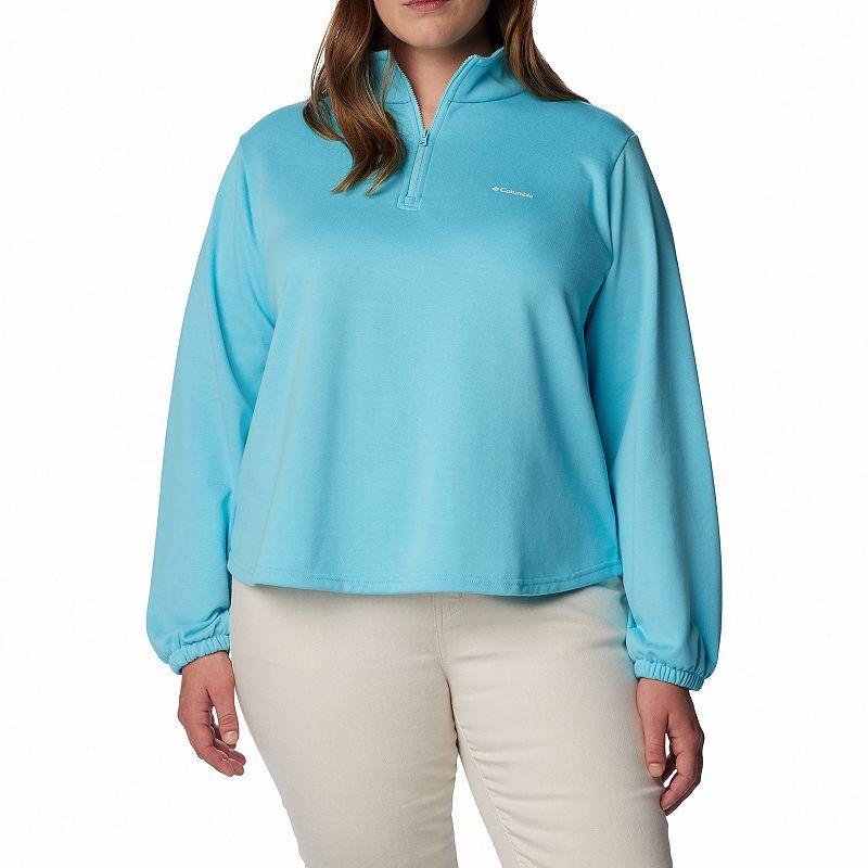 Plus Size Columbia Trek French Terry 1/2-Zip Pullover Sweatshirt, Womens Product Image