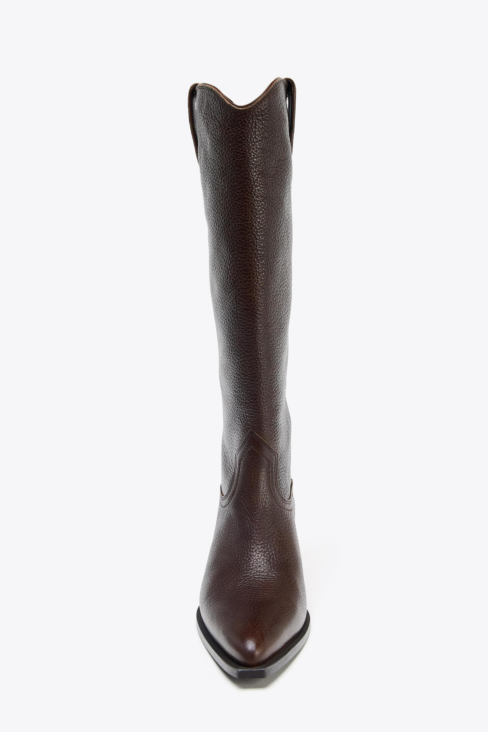LEATHER HIGH BOOTS Product Image