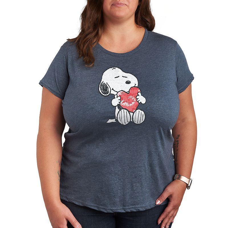 Plus Peanuts Snoopy With Heart Graphic Tee, Women's,  Product Image