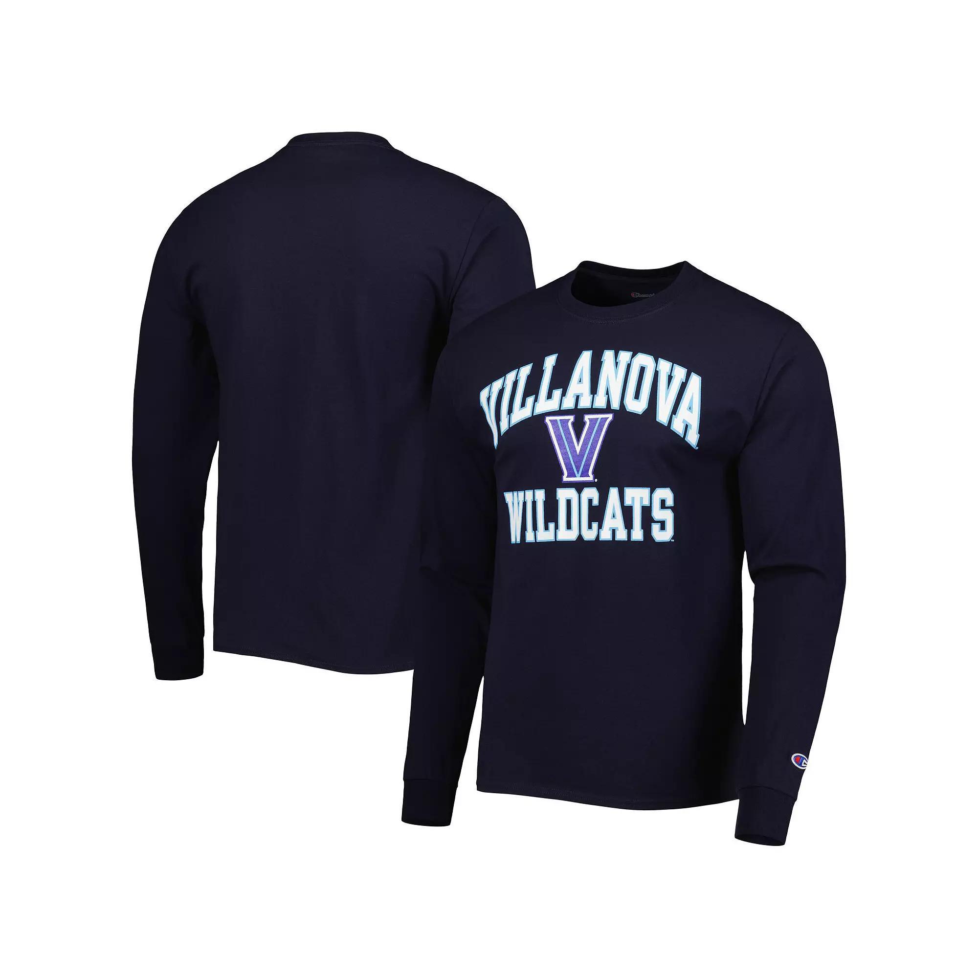 Men's Champion Navy Villanova Wildcats High Motor Long Sleeve T-Shirt, Size: 2XL, Blue Product Image