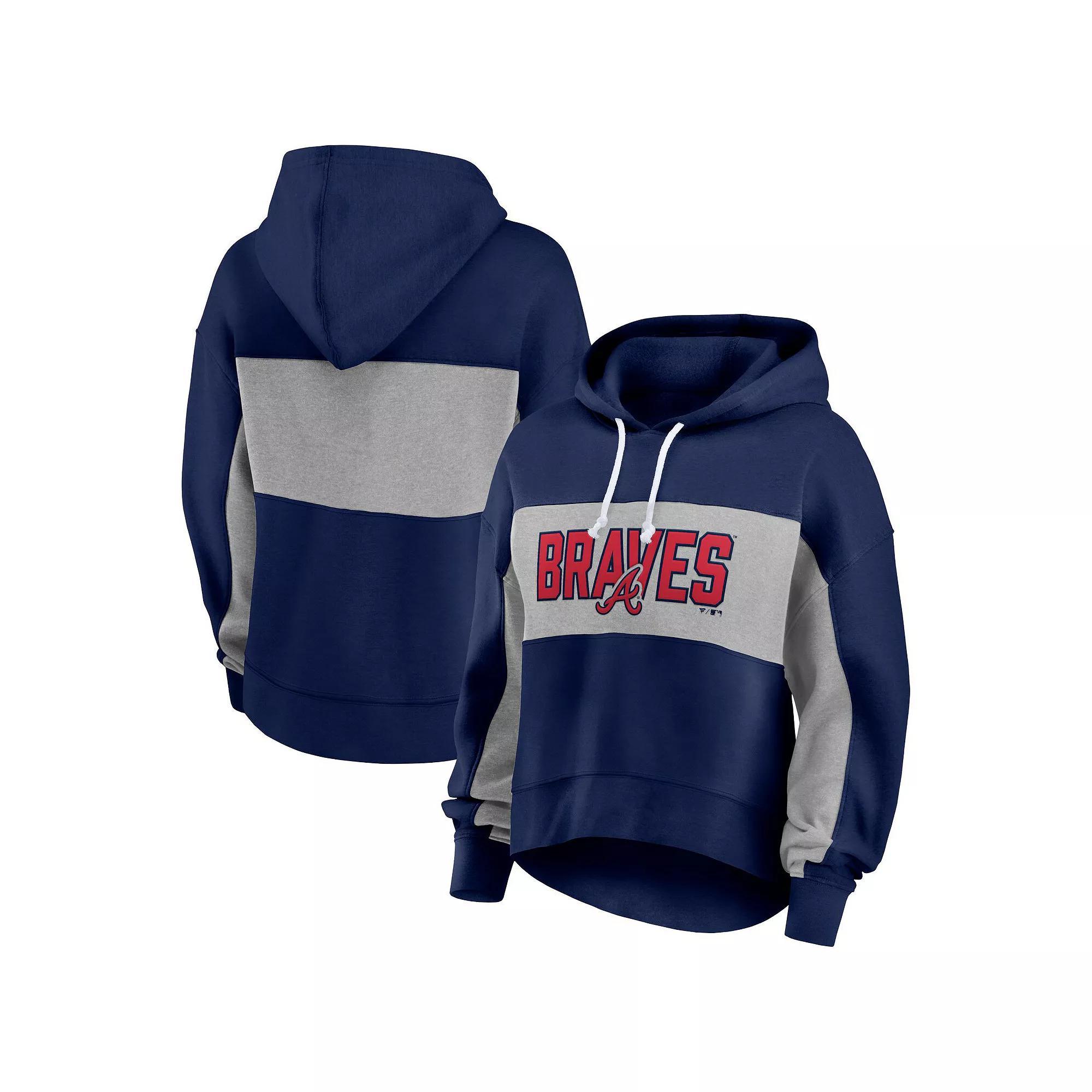 Women's Profile Navy Atlanta Braves Plus Size Pullover Hoodie, Size: 3XL, Blue Product Image