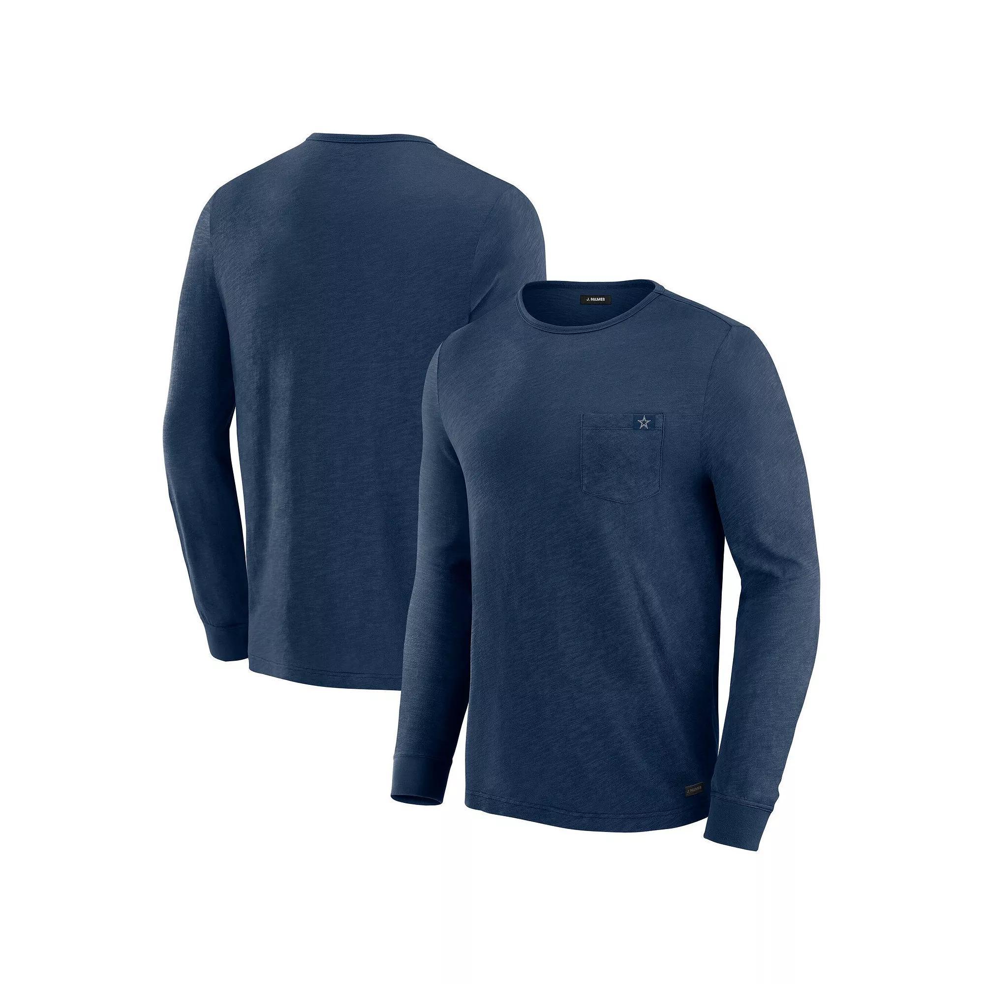 Men's J. Palmer Navy Dallas Cowboys In-The-Pocket Long Sleeve T-Shirt, Size: 2XL, Blue Product Image