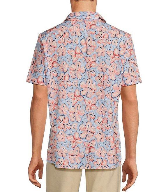 Rowm Rec + Relax Short Sleeve Performance Abstract Floral Print Shirt Product Image
