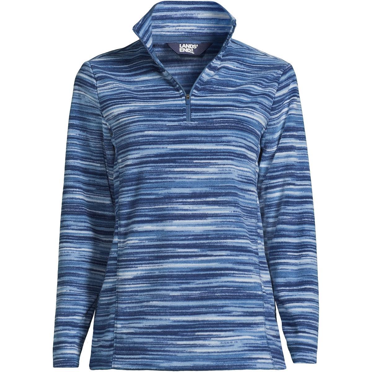 Petite Lands End 1/4-Zip Fleece Pullover, Womens Product Image