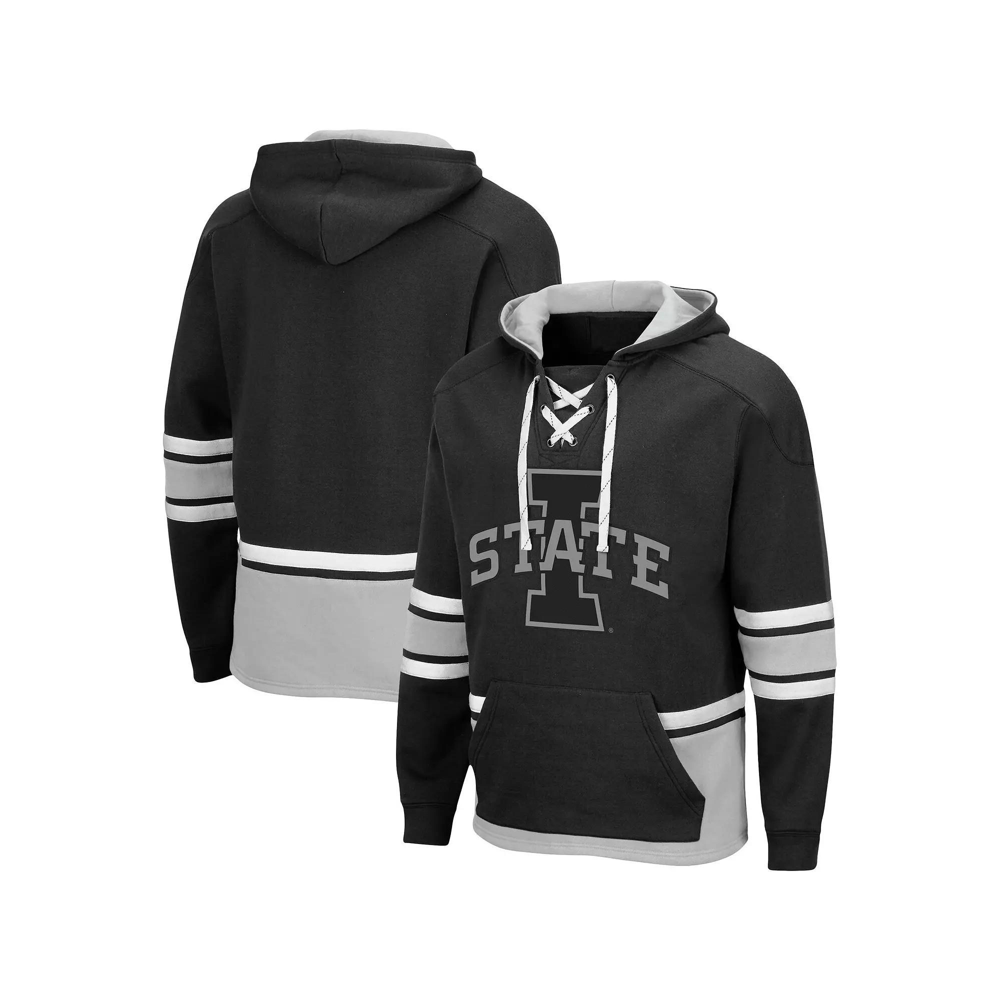 Men's Colosseum Black Iowa State Cyclones Lace Up 3.0 Pullover Hoodie, Size: Small Product Image