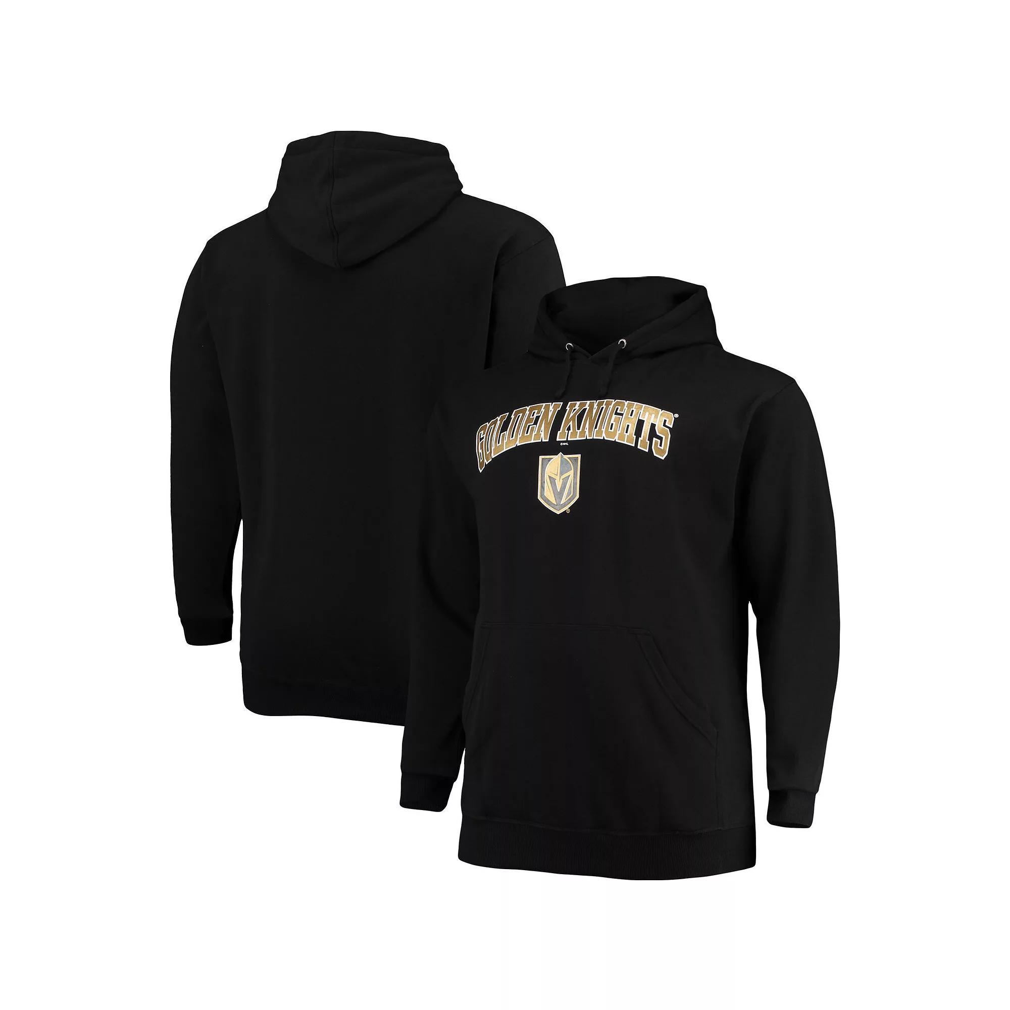 Men's Black Vegas Golden Knights Big & Tall Fleece Pullover Hoodie, Size: 2XB, Lvk Black Product Image