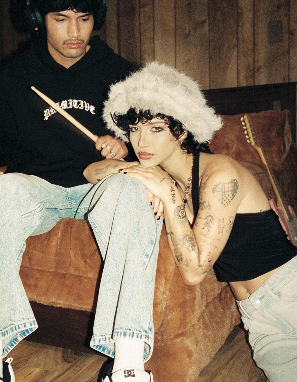 Soft Faux Fur Bucket Hat - GRAY Product Image