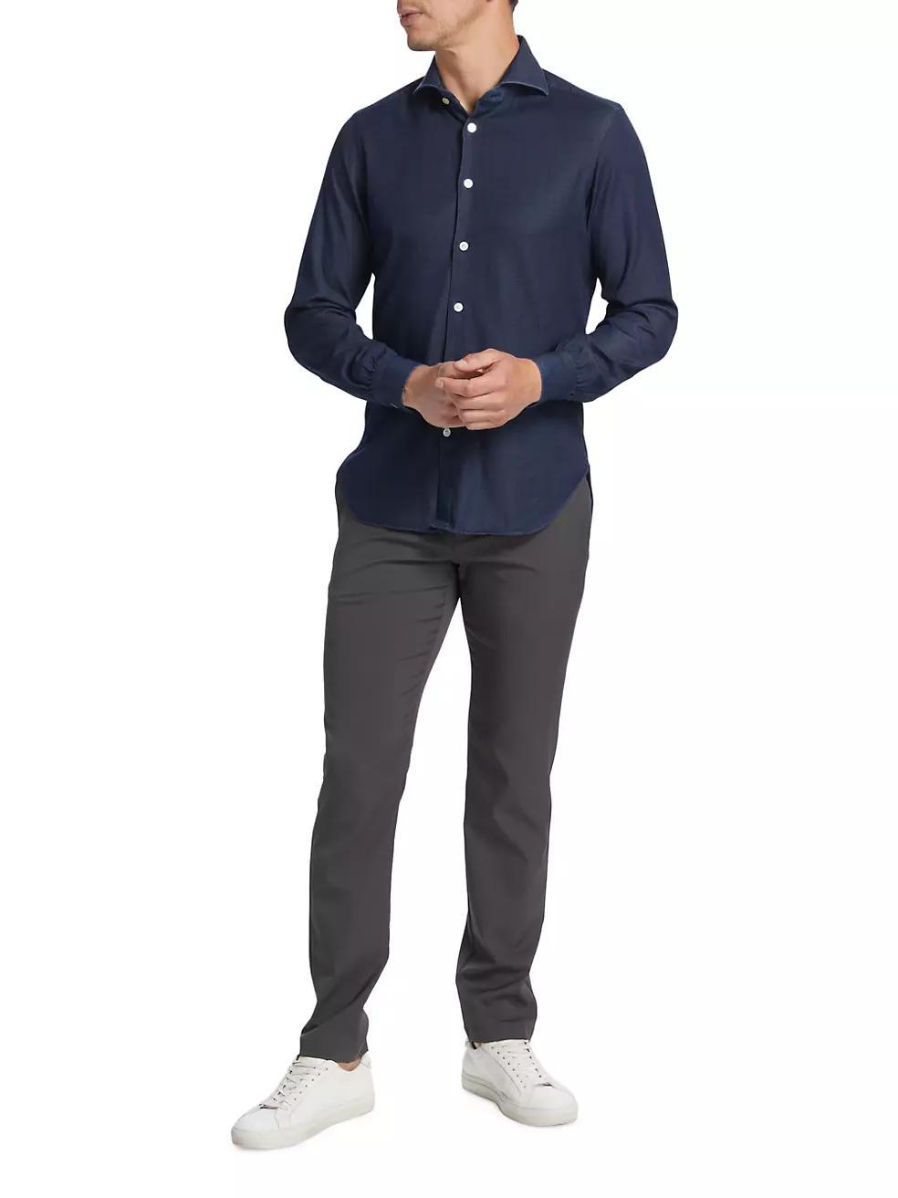 Cotton Button-Front Shirt Product Image