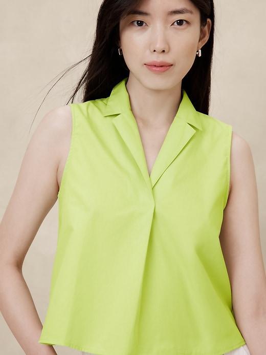 Poplin Collared Top Product Image