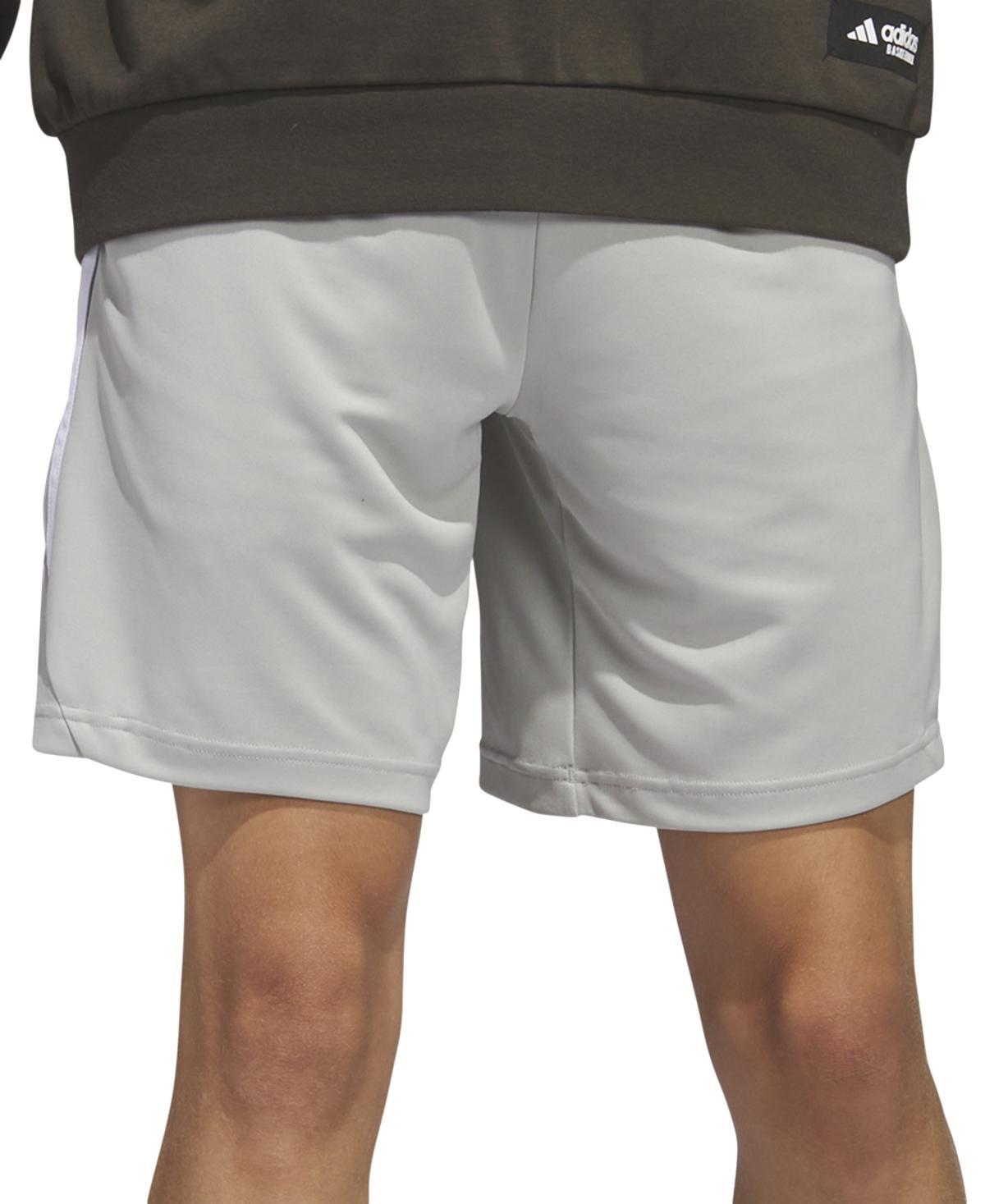 adidas Mens Legends 3-Stripes 7 Basketball Shorts - Metal Grey Product Image