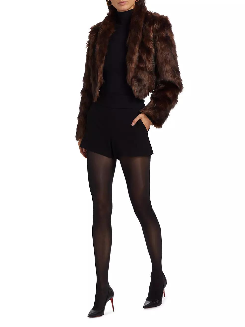 Uma Faux-Fur Cropped Jacket Product Image