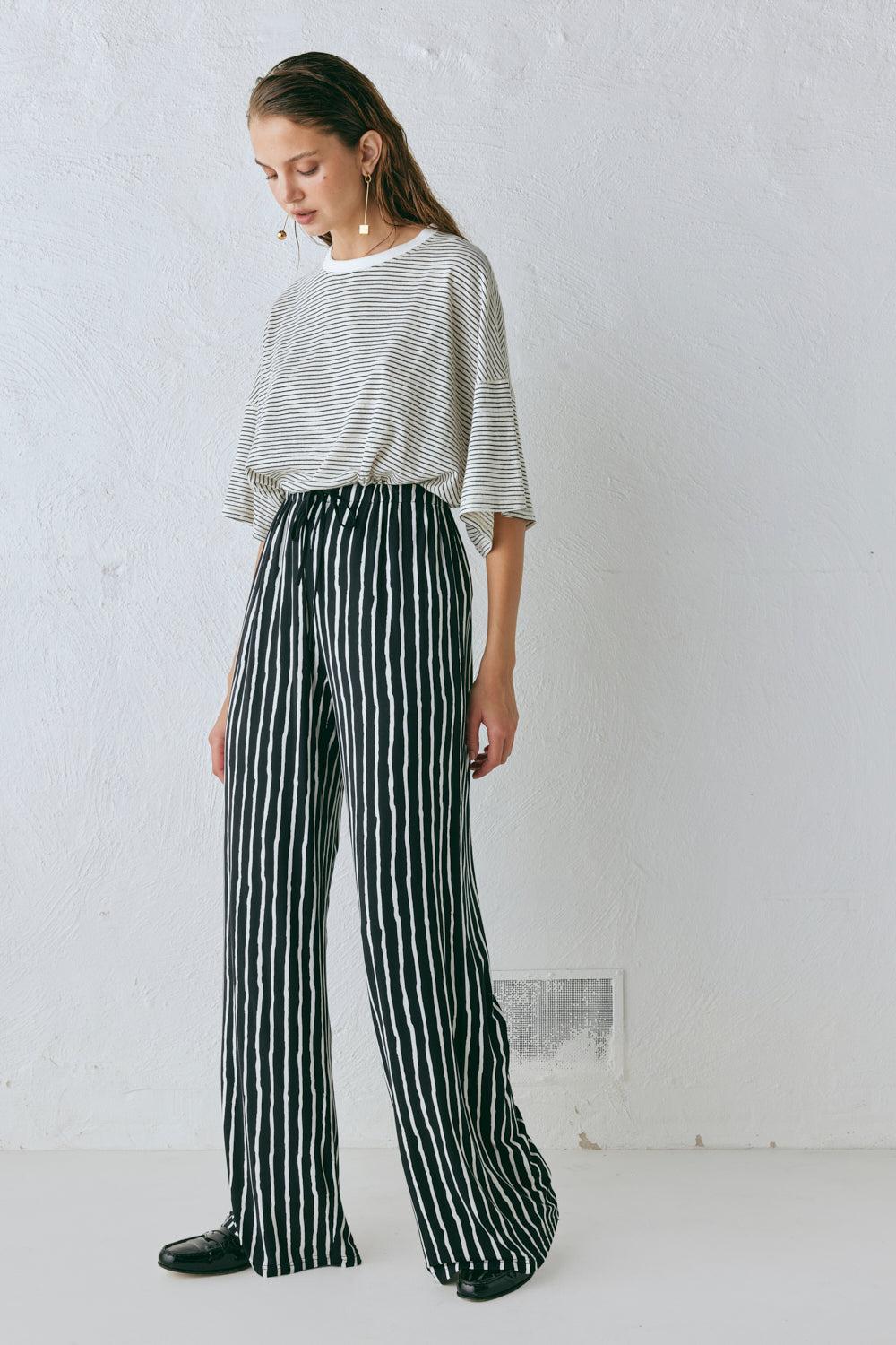 Rieti Pants Black Stripe Product Image