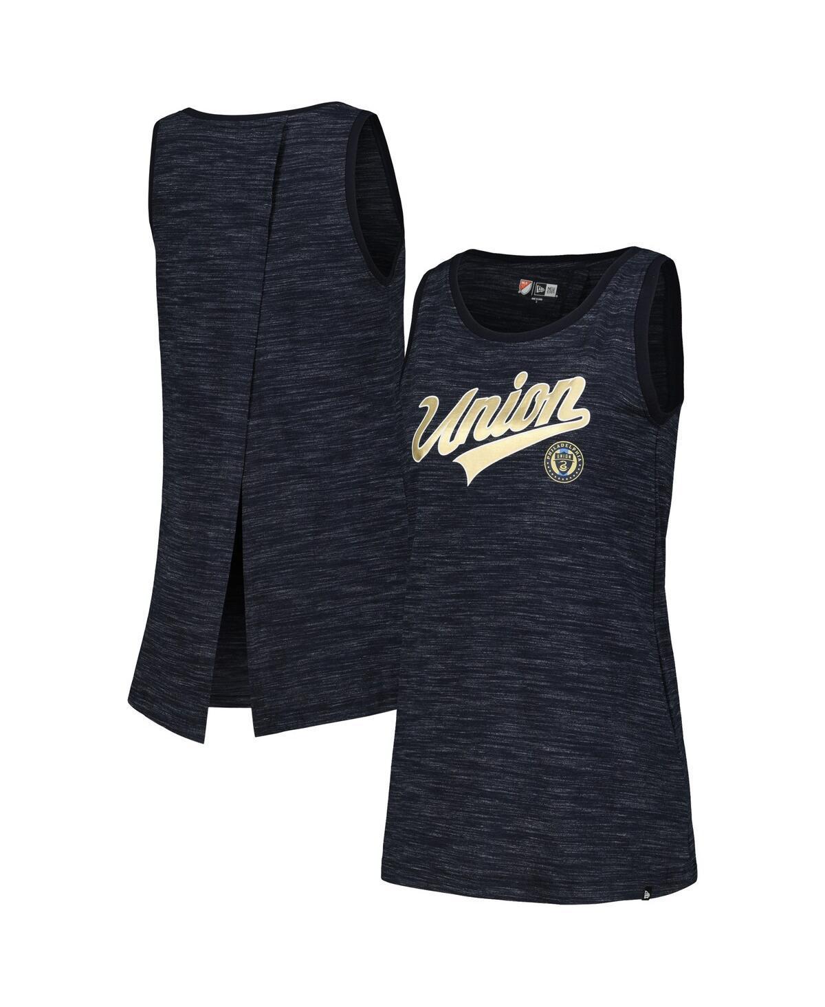 Womens 5th & Ocean by New Era Navy Philadelphia Union Athletic Cross Back Tank Top Uni Blue Product Image