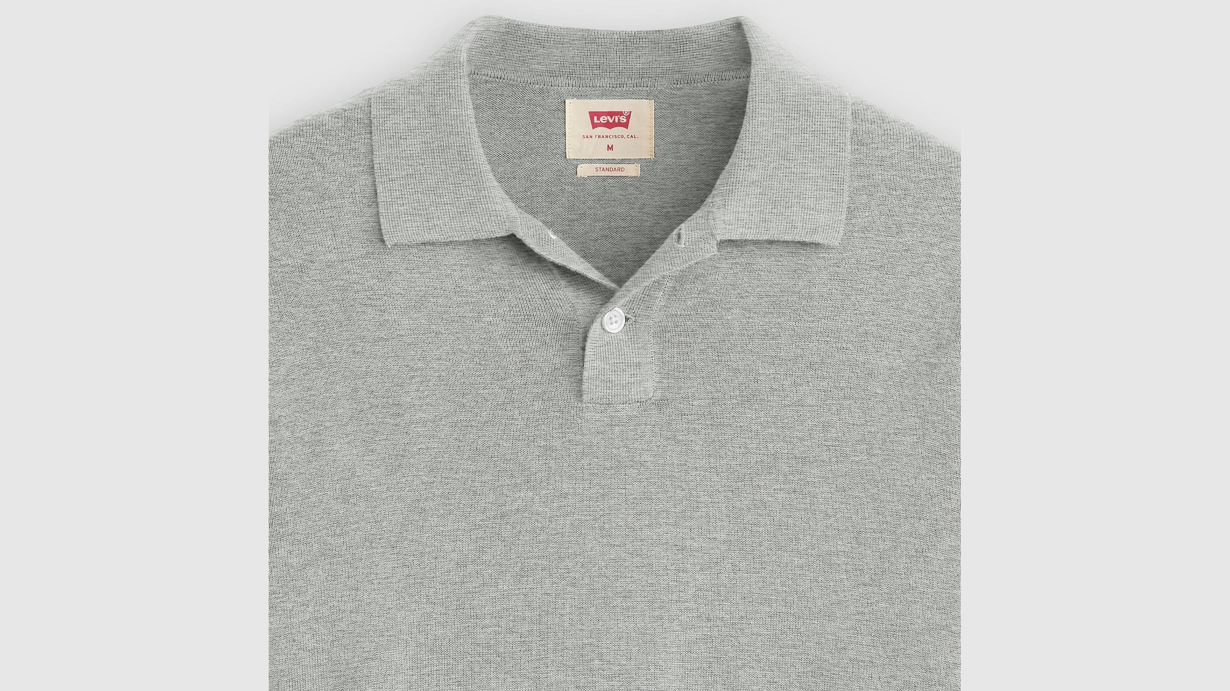 Long Sleeve Sweater Polo Product Image