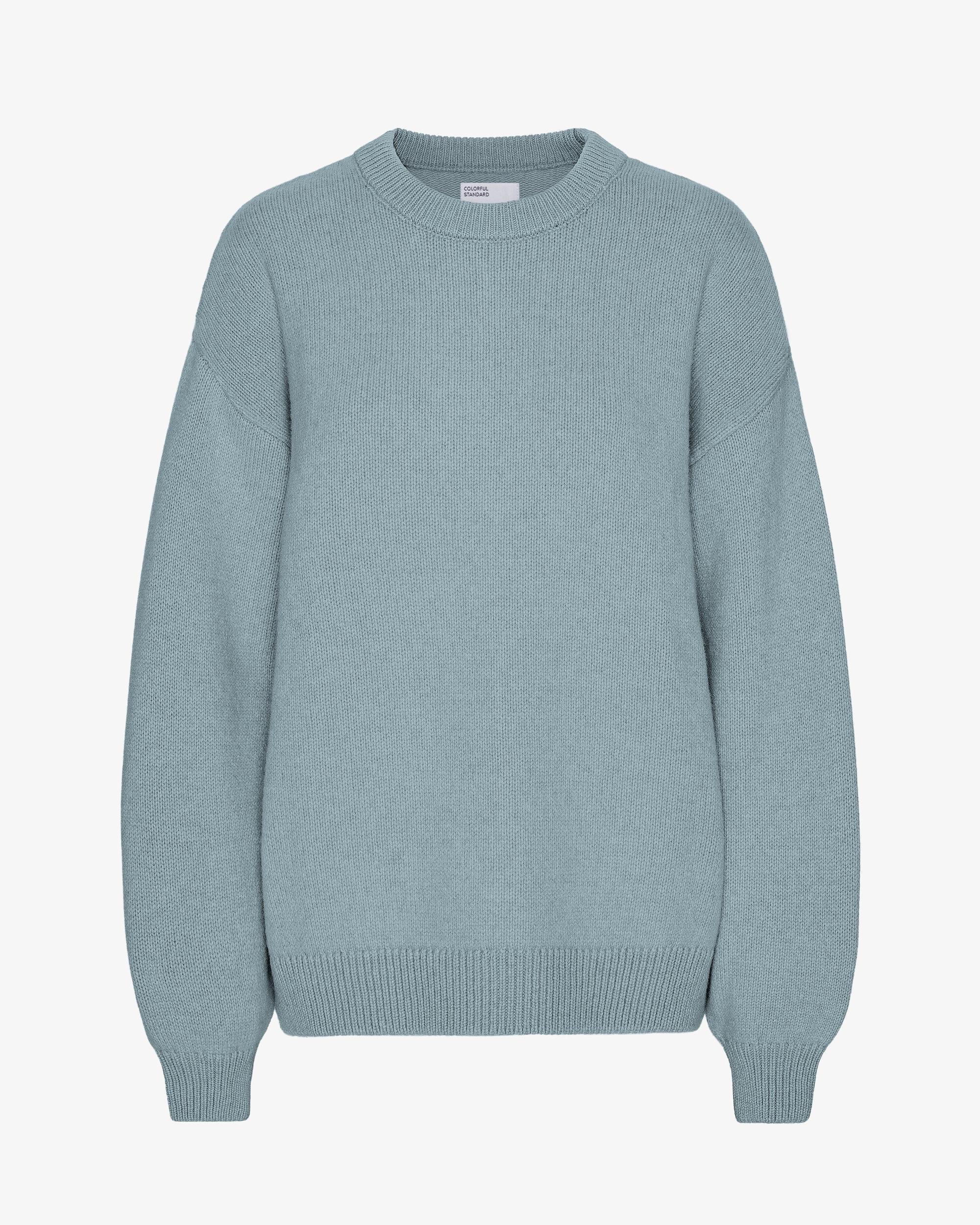Oversized Merino Wool Crew - Ivory White Product Image