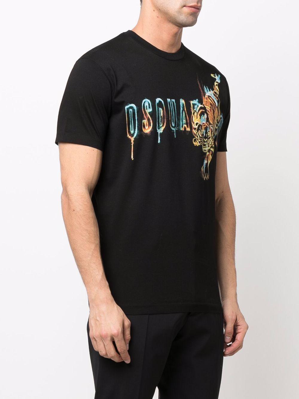 tiger logo-print cotton T-shirt Product Image