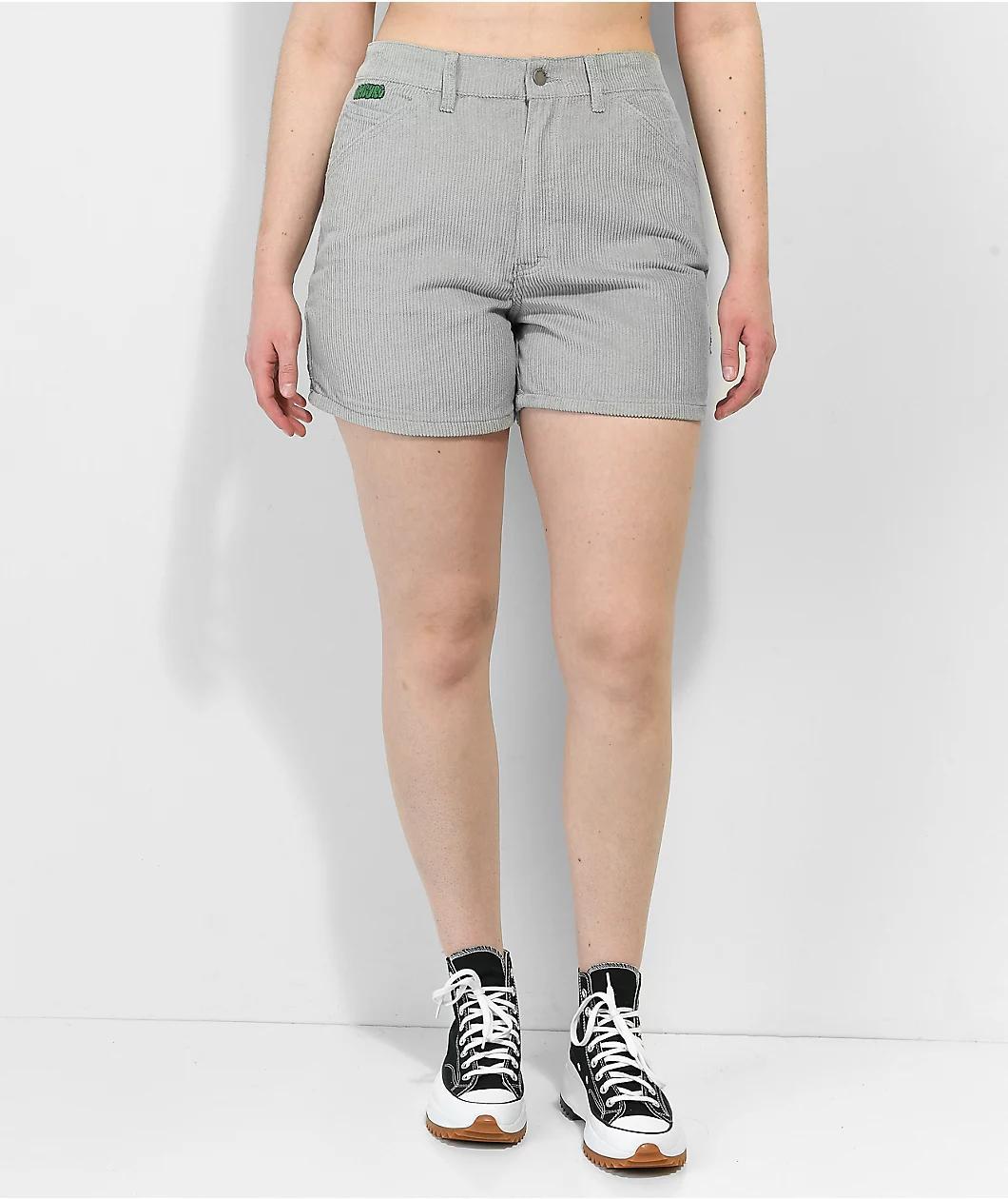 Empyre Laurel Carp Grey Corduroy Skate Shorts Product Image