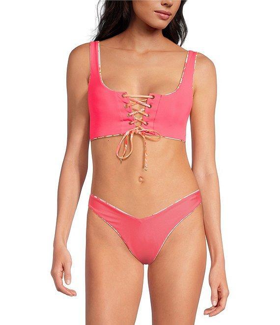 Maaji Valerya Floral Groove Reversible V-Cut Swim Bottom Product Image