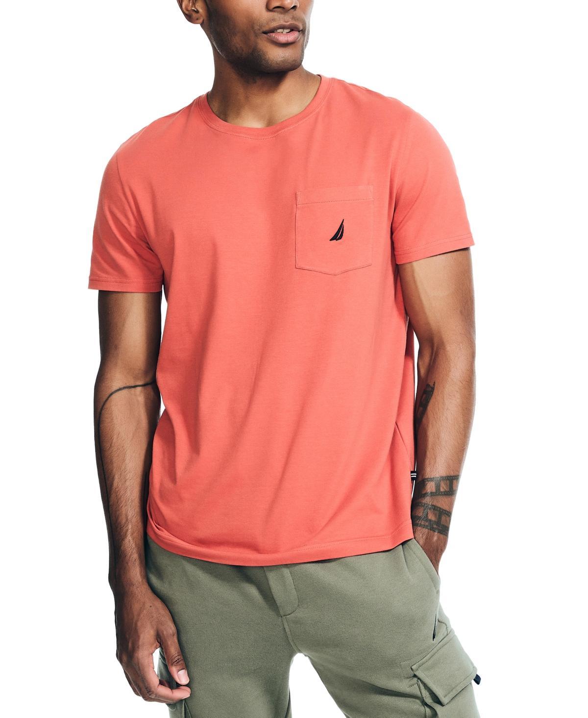 Nautica Mens Classic-Fit Solid Crew Neck Pocket T-Shirt Product Image