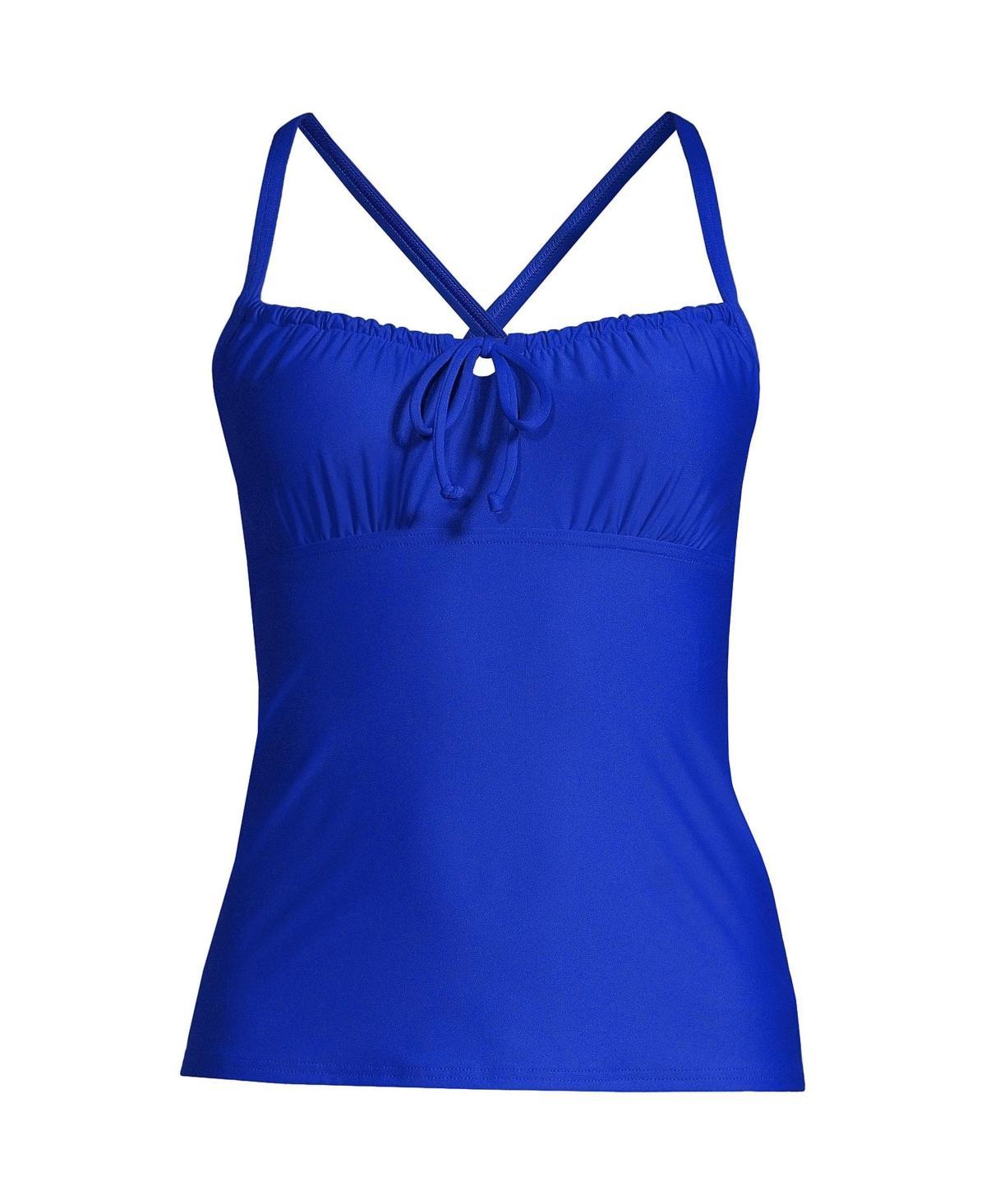 Womens Lands End DD-Cup UPF 50 Tie-Front Underwire Bust Enhancer Tankini Top Product Image