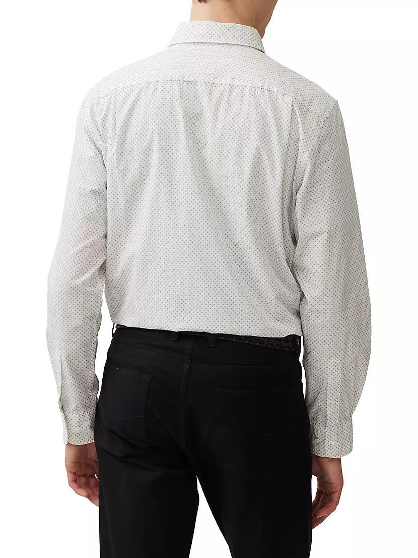 Middle Peak Geometric Cotton Button-Front Shirt Product Image