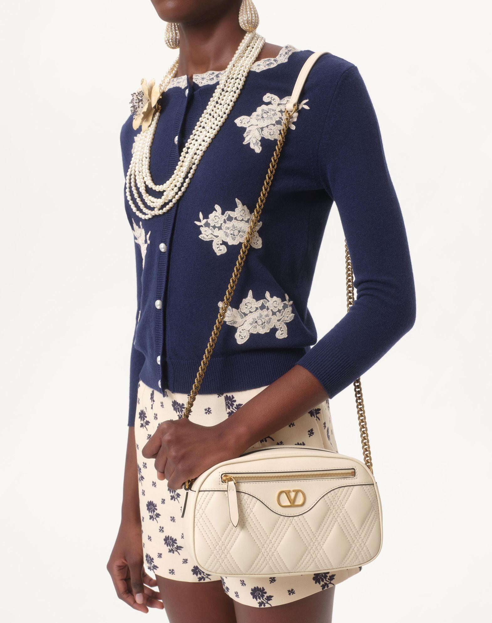 Embroidered Cardigan With Lace Inserts Product Image