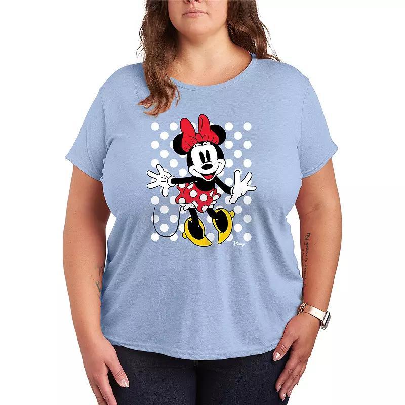 Disney's Minnie Mouse Plus With Dots Graphic Tee, Women's,  Product Image