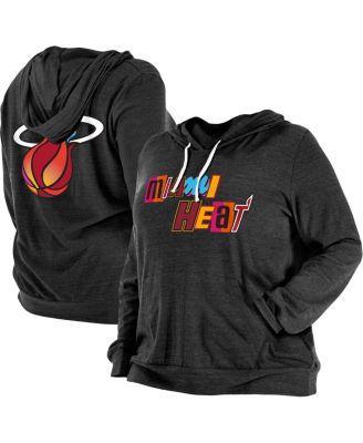 Womens New Era Miami Heat Plus Size 2022/23 City Edition Bi-Blend Long Sleeve Hoodie T-Shirt Product Image