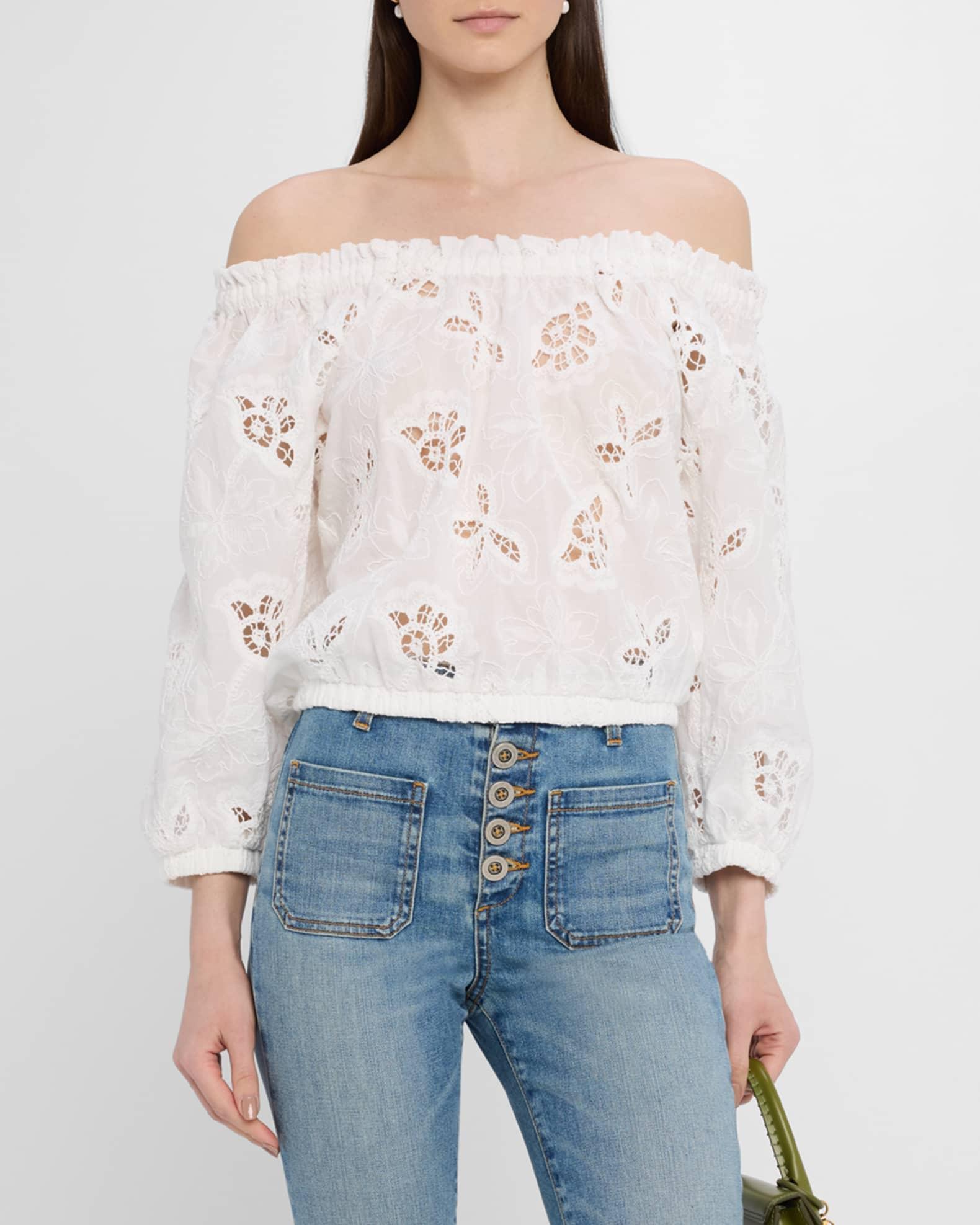 Rosalia Embroidered Off-Shoulder Blouse Product Image