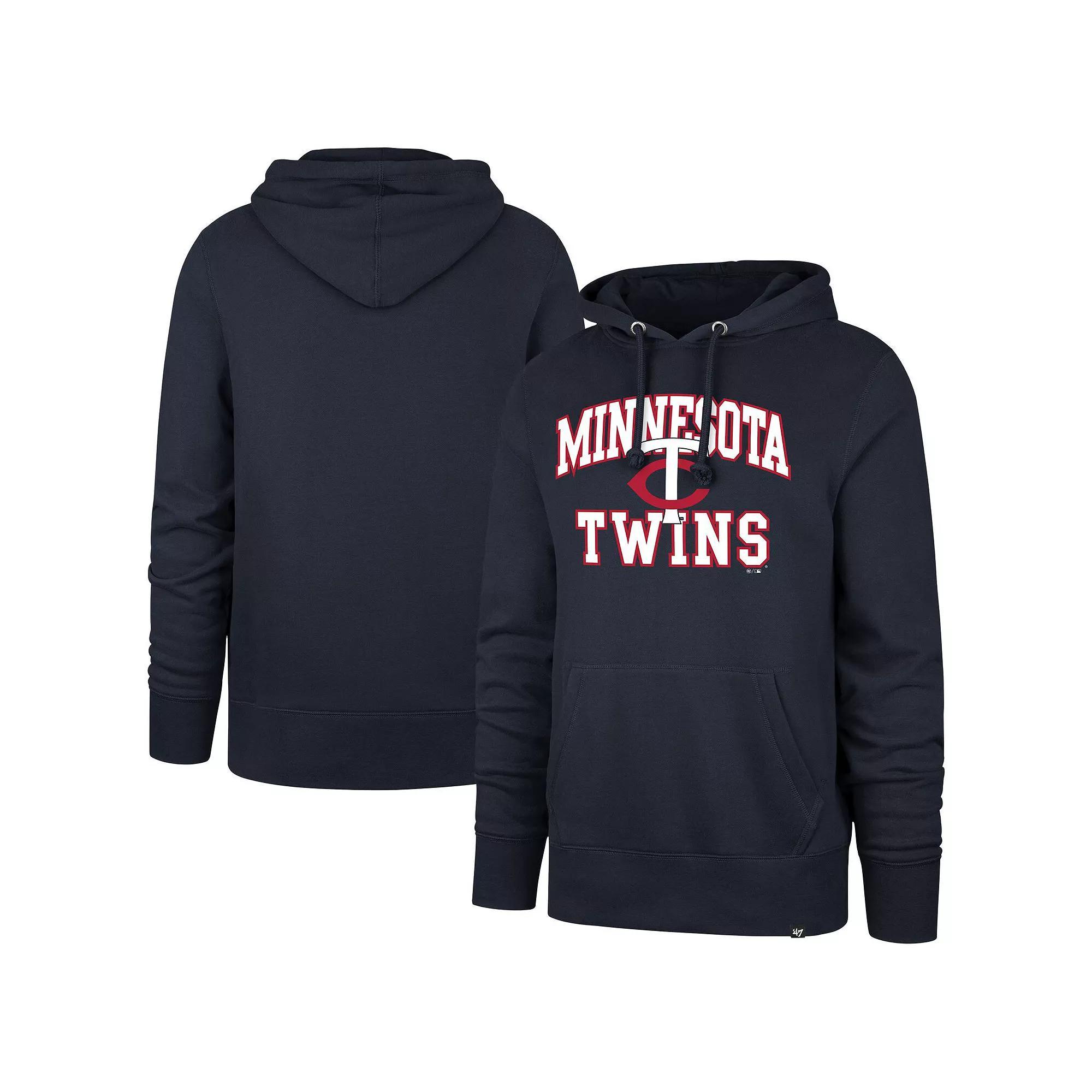 Men's '47 Navy Minnesota Twins Velocity Headline Pullover Hoodie,  Product Image
