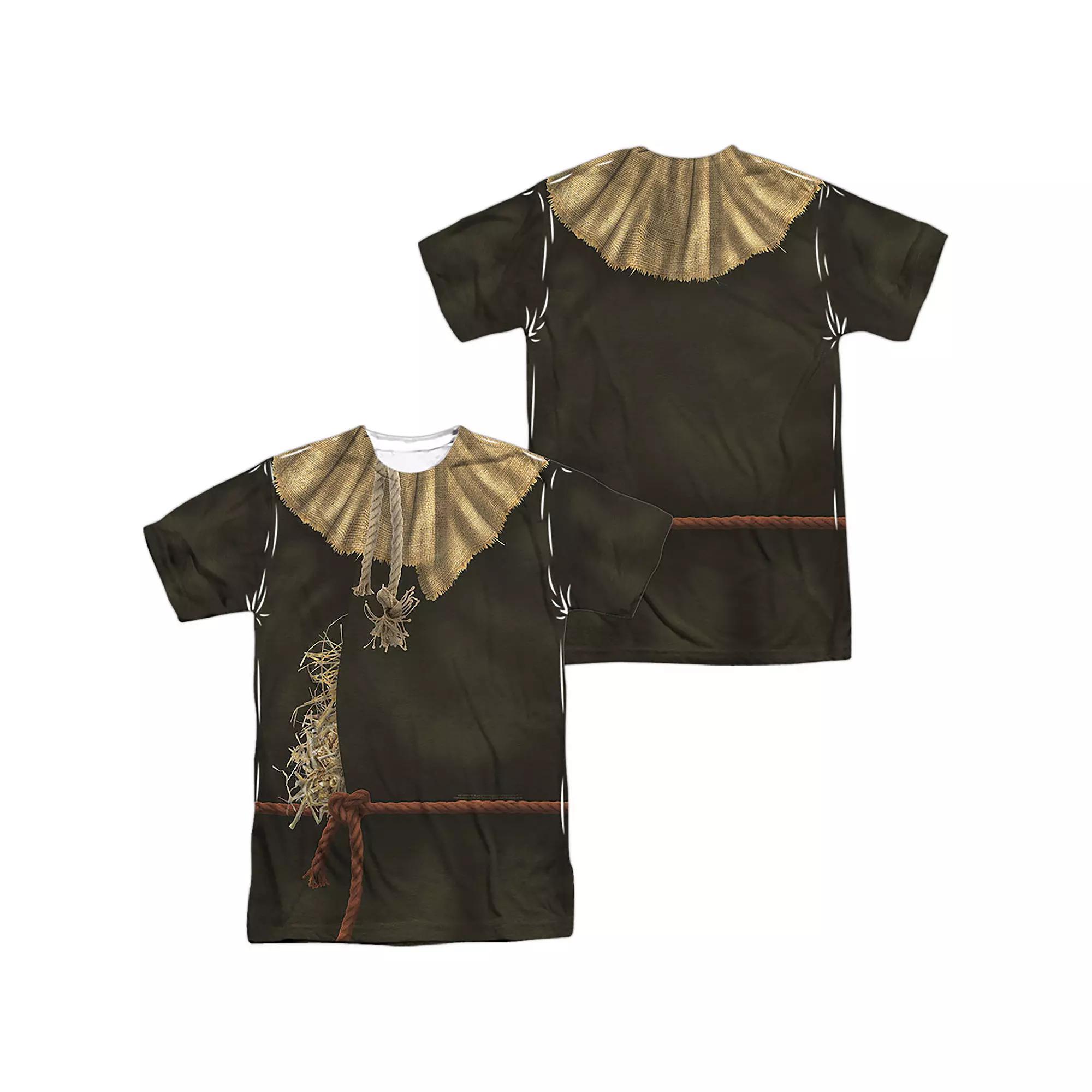 Men's Wizard of Oz Scarecrow Costume Sublimated Graphic Tee, Size: XXL, Black Product Image