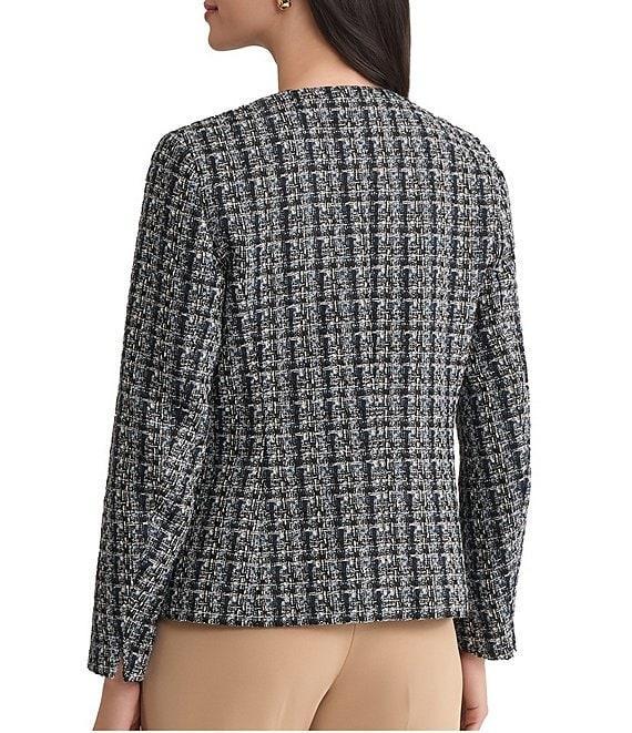 Kasper Tweed Open Front Cardigan Product Image