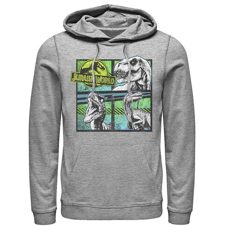 Men's Jurassic World Dinosaurs Group Of 3 Neon Pullover Graphic Hoodie,  Product Image