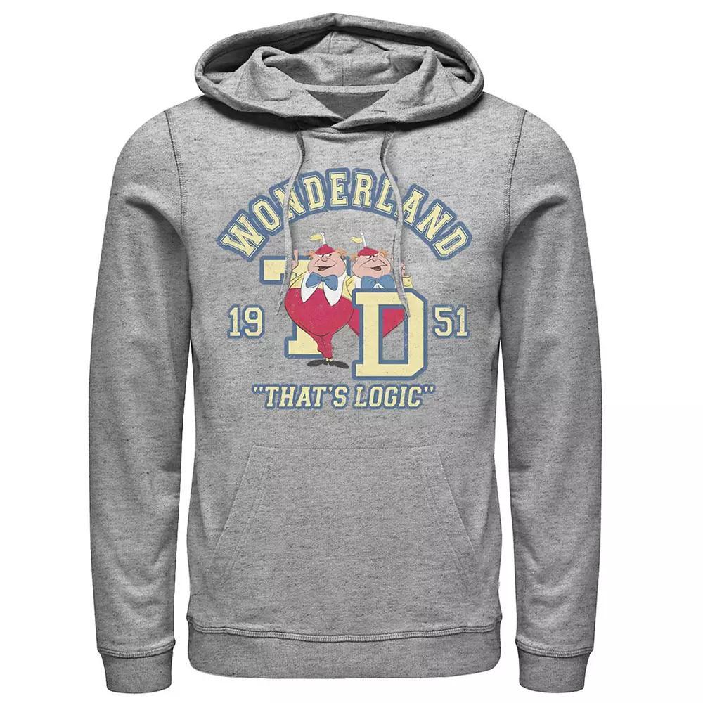 Disney's Alice In Wonderland Tweedledee Tweedledum Collegiate Men's Hoodie, Size: XL, Athletic Grey Product Image