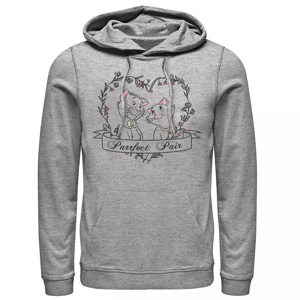 Disney's The Aristocats Duchess & Thomas Purrfect Pair Men's Hoodie, Size: XL, Athletic Grey Product Image