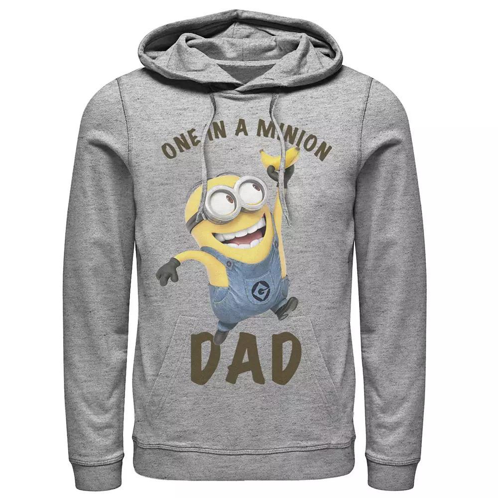 Men's Despicable Me Minions 'Tis The Season To Be Jolly Banana Hoodie, Size: Small, Athletic Grey Product Image